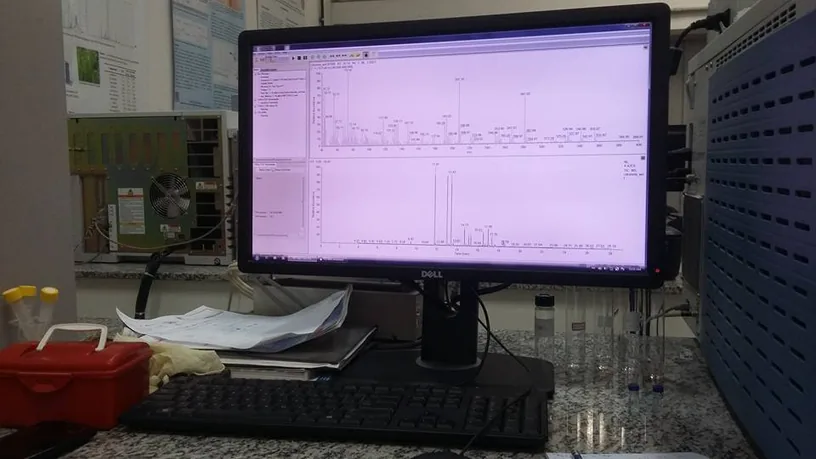 Tela de análise durante atividade de laboratório